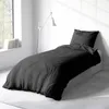 Seersucker Bettwäsche 155x200 cm Schwarz Anthrazit Wende Produktbild-Vorschau 4