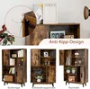 Libreria in legno COSTWAY HW67563CF, con 2 ante e 4 ripiani Anteprima dell’immagine prodotto 3