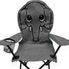 Kinder Anglersessel Dunkelgrau mit Getränkehalter und Tasche Elefant Produktbild-Vorschau