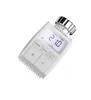 A white electronic programmable radiator thermostat with a digital display and buttons, set against a white background. Produktbild-Vorschau