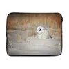 MuchoWow® Laptop Hülle 17 Zoll Laptoptasche Eule - Schnee - Produktbild-Vorschau 1