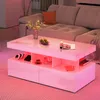 ProximaX LED Couchtisch, Wohnzimmertisch mit Regal, Produktbild-Vorschau 12