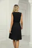 ASKSA Damen Kleider Sommer Ärmelloses V-Ausschnitt Kleid Produktbild-Vorschau 5