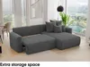 MEBLINI Schlafcouch mit Bettkasten - 260x160x78cm - Grau Produktbild-Vorschau 4