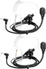 Two identical coiled earpiece headsets with a microphone and PTT button are shown against a white background. Náhled obrázku produktu