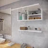 A bathroom cabinet with cleaning supplies and towels on shelves. Náhled obrázku produktu