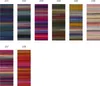 Multiple swatches of yarn with different color gradients, each labeled with a number. Produktbild-Vorschau