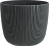 1x Blumentopf mit Drainagesystem Rund Ø 21 cm Anthrazit Produktbild-Vorschau 1