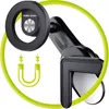 A black magnetic car phone mount with a circular ring and a U-shaped magnet graphic. Produktbild-Vorschau