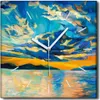 Coloray Uhr auf Leinwand 30x30 cm Wand Uhr Dekoration Produktbild-Vorschau 1