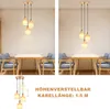 ZMH Pendelleuchte Holz Weiß Esstischlampe Vintage Produktbild-Vorschau 2