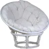 MiaMöbel Sessel 80 cm Modern Rattan Weiß Produktbild-Vorschau 1