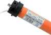 A close-up shot of an orange tubular motor with a label showing technical specifications. Produktbild-Vorschau