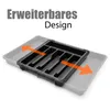 BigDean Besteckeinsatz aus Kunststoff in Schwarz – Produktbild-Vorschau 6
