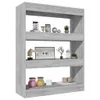 vidaXL Bücherregal/Raumteiler Grau Sonoma 80x30x103 cm Produktbild-Vorschau 5