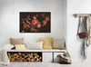 Blumen Rosen Leinwandbild Orange Schwarz 90x60 DD120252 Produktbild-Vorschau 7