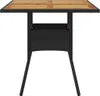 vidaXL Gartentisch mit Holzplatte Schwarz 80x80x75 cm Poly Produktbild-Vorschau 5