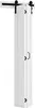 A white bi-fold sliding barn door is shown against a white background. Voir les images du produit