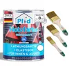Plid Holzfarbe Weiß 0,75l + Pinselset 3-tlg. / Innen & Produktbild-Vorschau 1