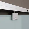 Close-up of a sliding glass door track and roller mechanism. Produktbild-Vorschau