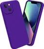 A purple iPhone case is shown diagonally with the phone screen visible. Produktbild-Vorschau