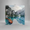 Bild auf Leinwand - Leinwandbild - Einteilig - Boote Berge Produktbild-Vorschau 3