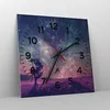 Wanduhr - Quadrat - Glasuhr - Kosmos Baum Wiese - 30x30cm - Produktbild-Vorschau 4