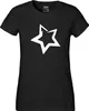 Huuraa Damen T-Shirt Stern Star S Black Bio Baumwolle Produktbild-Vorschau 2
