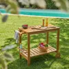 Carrello da cucina da esterno in legno di abete, 95cm, Anteprima dell’immagine prodotto 2