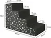 A diagram of a four-step pet stair with dimensions labeled. Produktbild-Vorschau