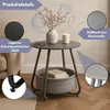 Couchtisch KOSI Grau aus Metall Ø 45 x 45 cm mit Produktbild-Vorschau 3