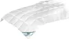 A white quilted comforter is shown laid out on a white surface. Produktbild-Vorschau