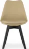 MARK Stuhl – hellbeige/beige Farbe, schwarze Beine (4 Produktbild-Vorschau 3