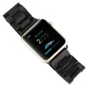 A smartwatch with a wooden band is shown against a white background. Náhled obrázku produktu