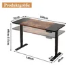 Hilodesk 160cm Elektryczne Biurko stojące z regulowaną Podgląd zdjęcia produktu 7