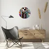 Wanduhr - Rund - Glasuhr - Abstraktion modern - 40x40cm - Produktbild-Vorschau 6