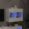vidaXL TV-Wandschrank mit LED-Leuchten Weiß 78,5x30x60,5 cm Produktbild-Vorschau 3