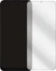 A clear, professional product shot of a smartphone screen protector next to a smartphone. Produktbild-Vorschau