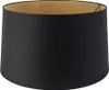 Baumwolllampenschirm schwarz 45/50/28 mit goldener Produktbild-Vorschau 1