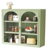 70cm Wandschrank Glas Doppeltür Modern Grün Geflochten Produktbild-Vorschau 5