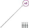 A single adjustable window security bar and three wall plugs are shown against a white background. A purple circle with 'x3' inside is in the top right corner. Náhľad obrázku produktu