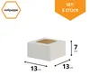 KAPAK 5er Keksbox Weiß 13x13x7 cm mit Sichtfenster Produktbild-Vorschau 2