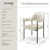 tectake® Armlehnstuhl Doé gepolstert 58 x 62 x 85 cm Produktbild-Vorschau 5