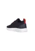 A single navy blue sneaker with red accents and a white sole is shown from a side-rear angle against a white background. Produktbild-Vorschau