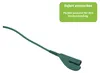 A green power cord with a connector on a white background, with a green overlay text box. Produktbild-Vorschau