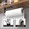 Porta rotolo da cucina autoadesivo in alluminio nero opaco Anteprima dell’immagine prodotto 2