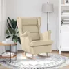 vidaXL Fotel bujany kremowy 74x90x102 cm tkanina Podgląd zdjęcia produktu 3