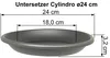 MePla - 3 x Set - Pflanzkübel Cylindro ø 25 + Untersetzer ø Produktbild-Vorschau 3