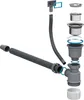 An exploded view of a sink drain assembly, showing all its components. Produktbild-Vorschau
