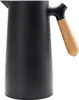 Thermos 1 L Isolierkanne Thermoskanne Glaskolbe Schwarz Produktbild-Vorschau 2